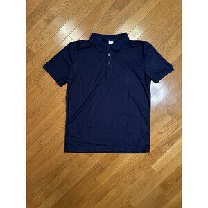 Clarkson New York Mens Navy Blue Polo Shirt Sz S 100% Polyester Golf Casual Top